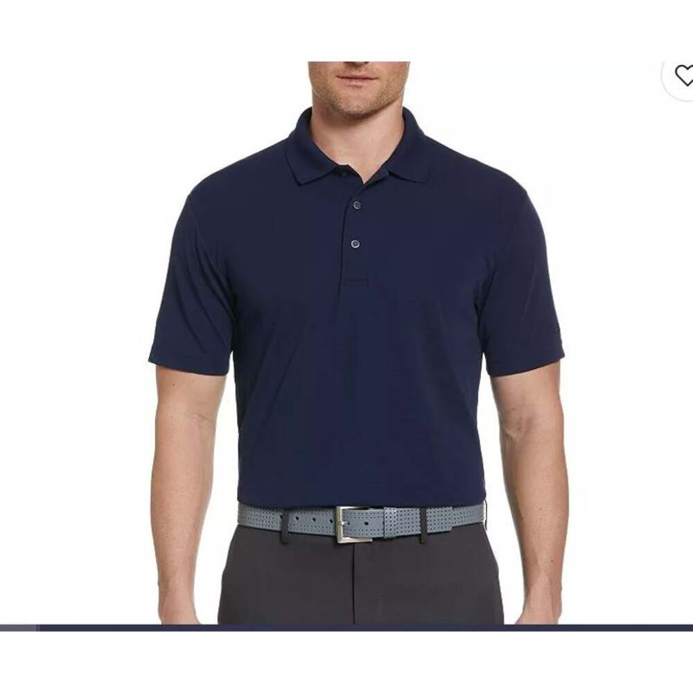 Grand Slam Off Course Textured Golf Polo XXL Peacoat Blue Performance Shirt